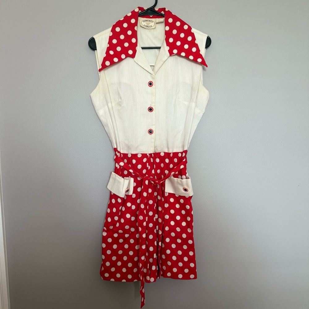 Vintage romper - Red and White